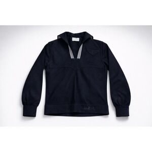 40's US Navy Sailor Jumper Blue Cracker Jack Top Vintage Utility Maritime-S